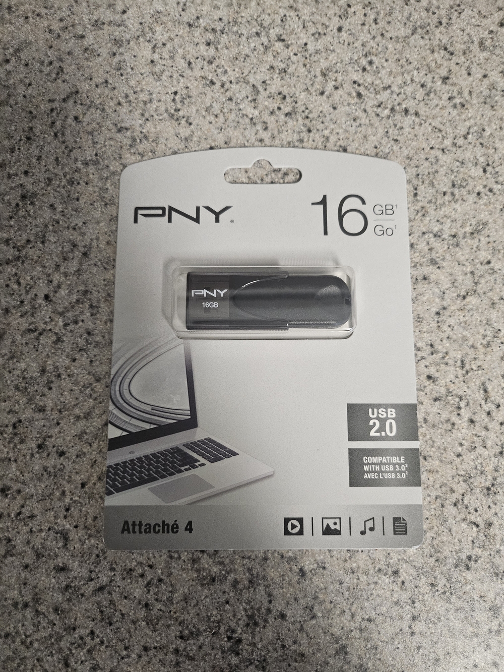 16GB USB 2.0 Flash Drive - Black
